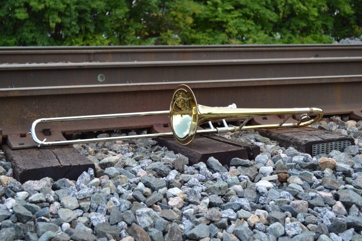 Trombone on Railroad Tracks